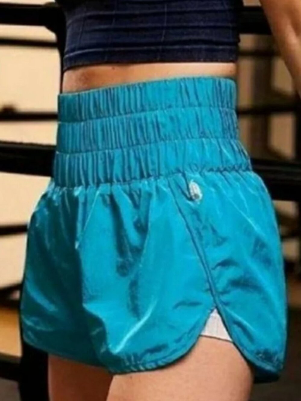 Free People Movement Teal The Way Home Run Short Size Medium